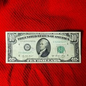 1950 Series $10 Star Note Paper Currency